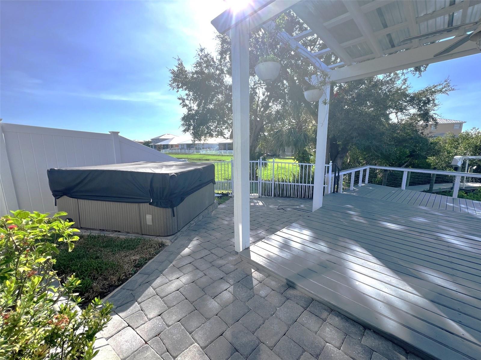 back yard - hot tub