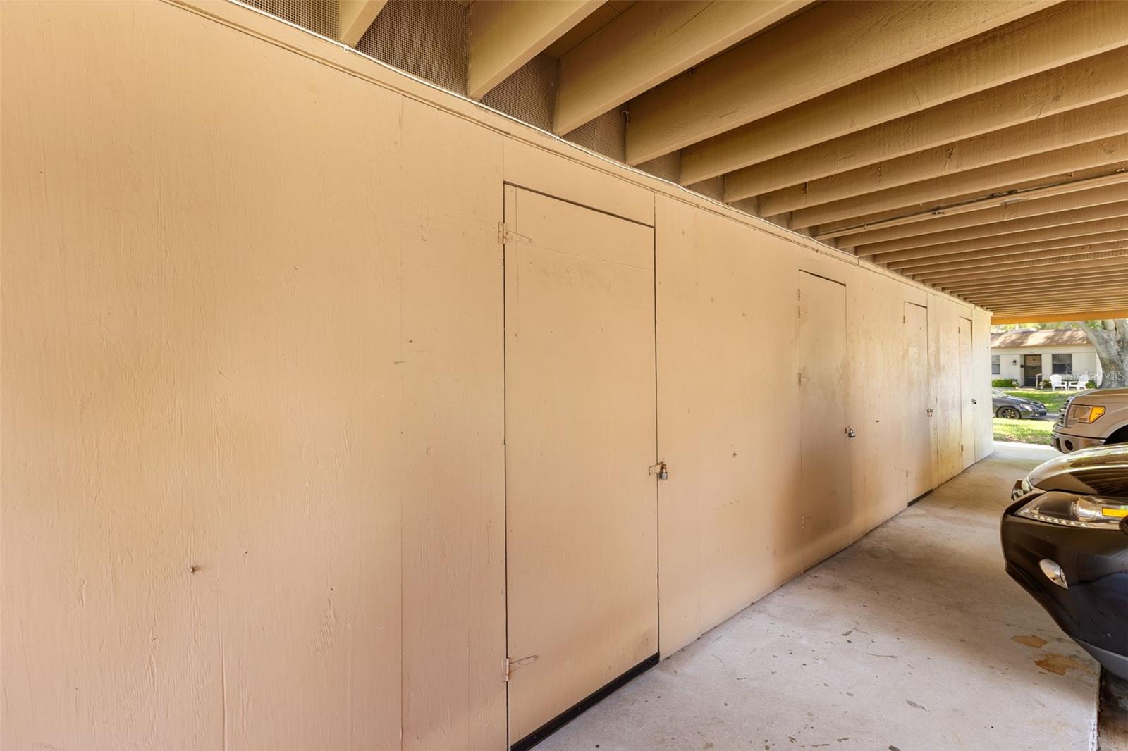 Unit Storage Space in Front of Designated Parking Space