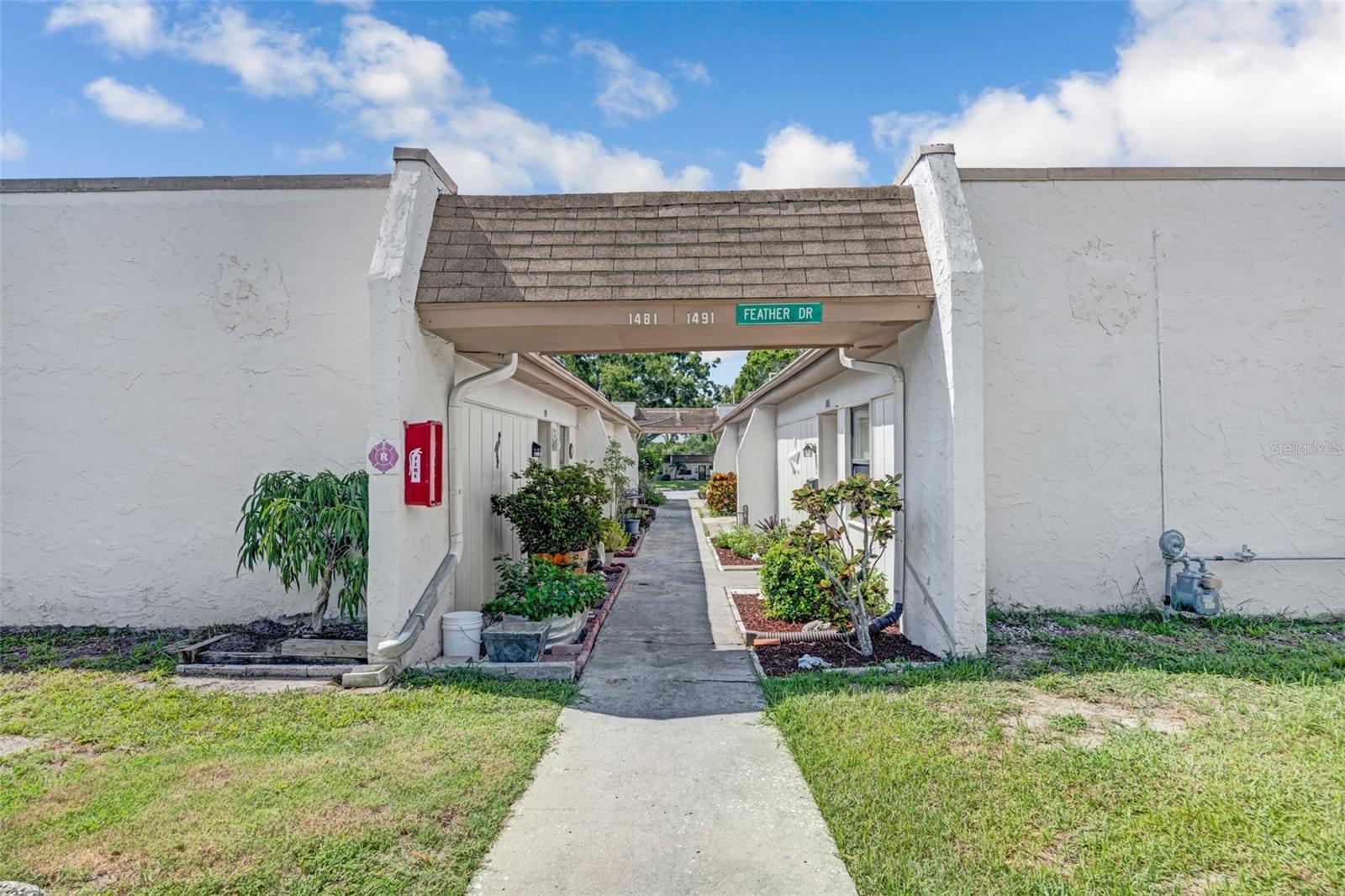 Walkway to the residence