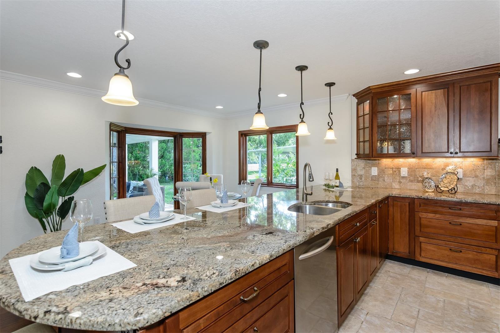 Granite & Pendent Lighting