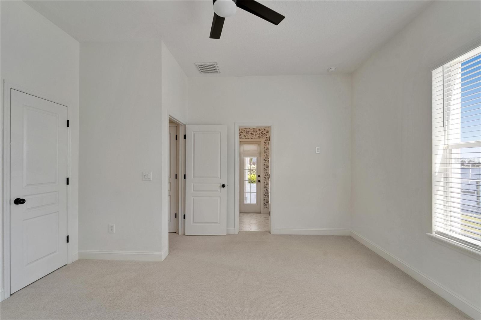 Third bedroom looking into attached bathroom