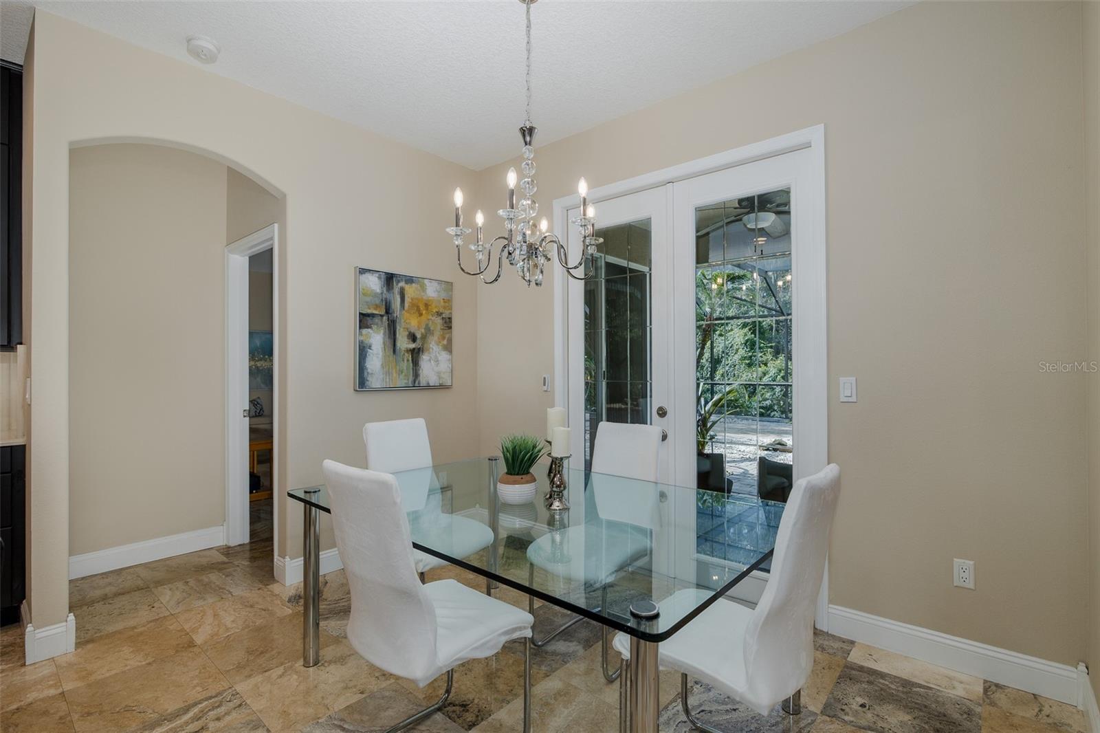 Eating area off kitchen