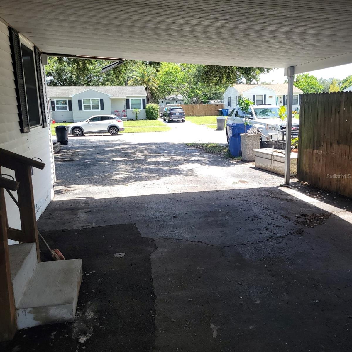 Parking area under cover