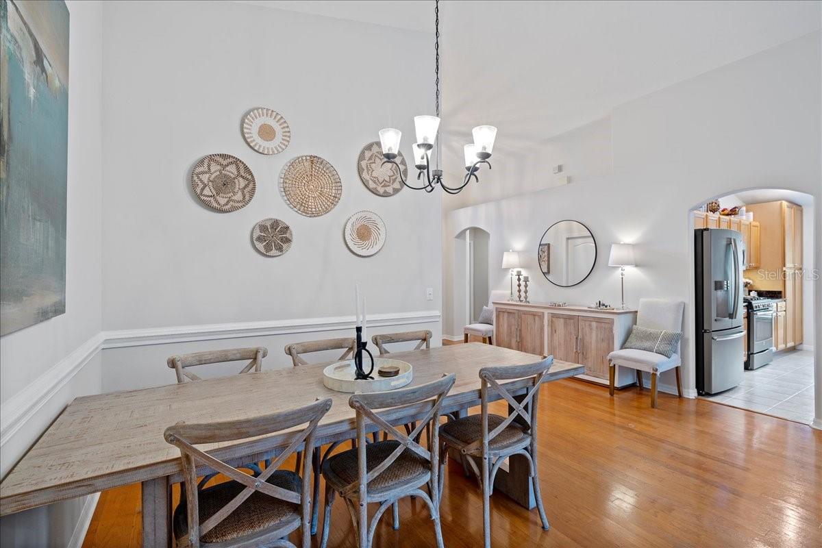 Dining area just off the kitchen