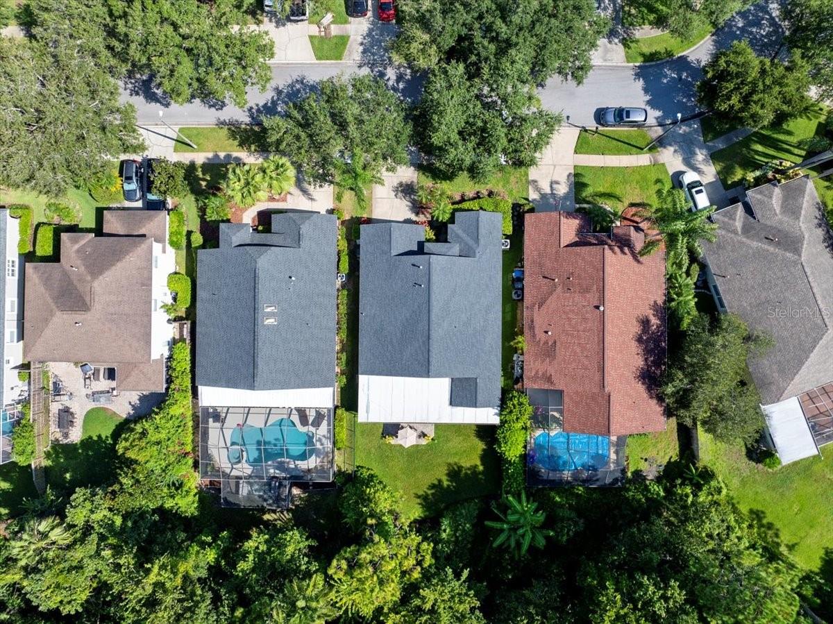 Aerial top view