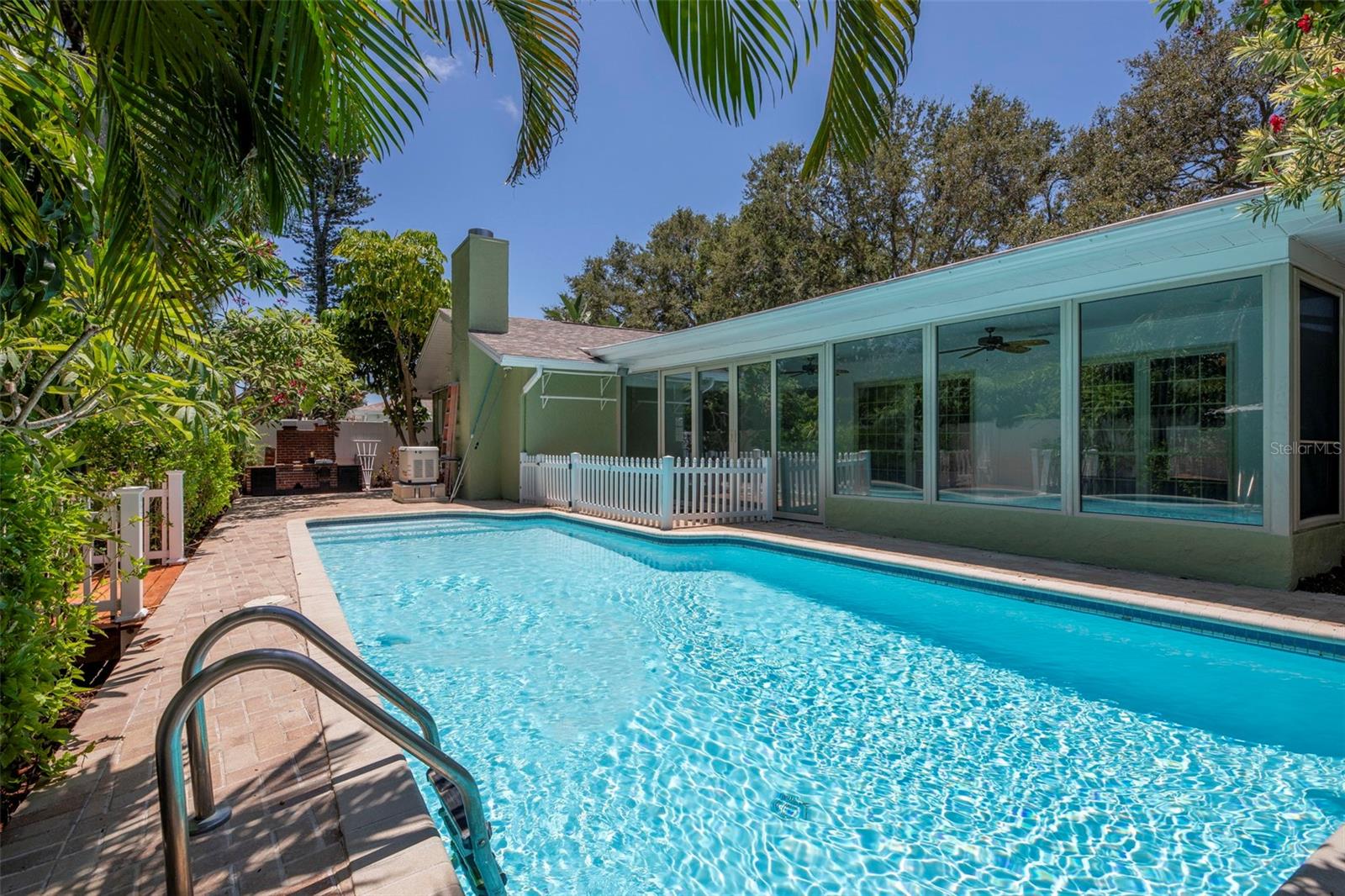 pool towards BBQ