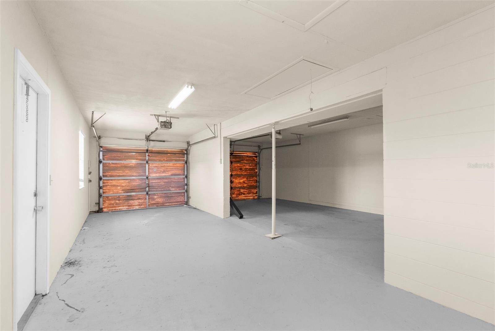 3-car tandem garage.