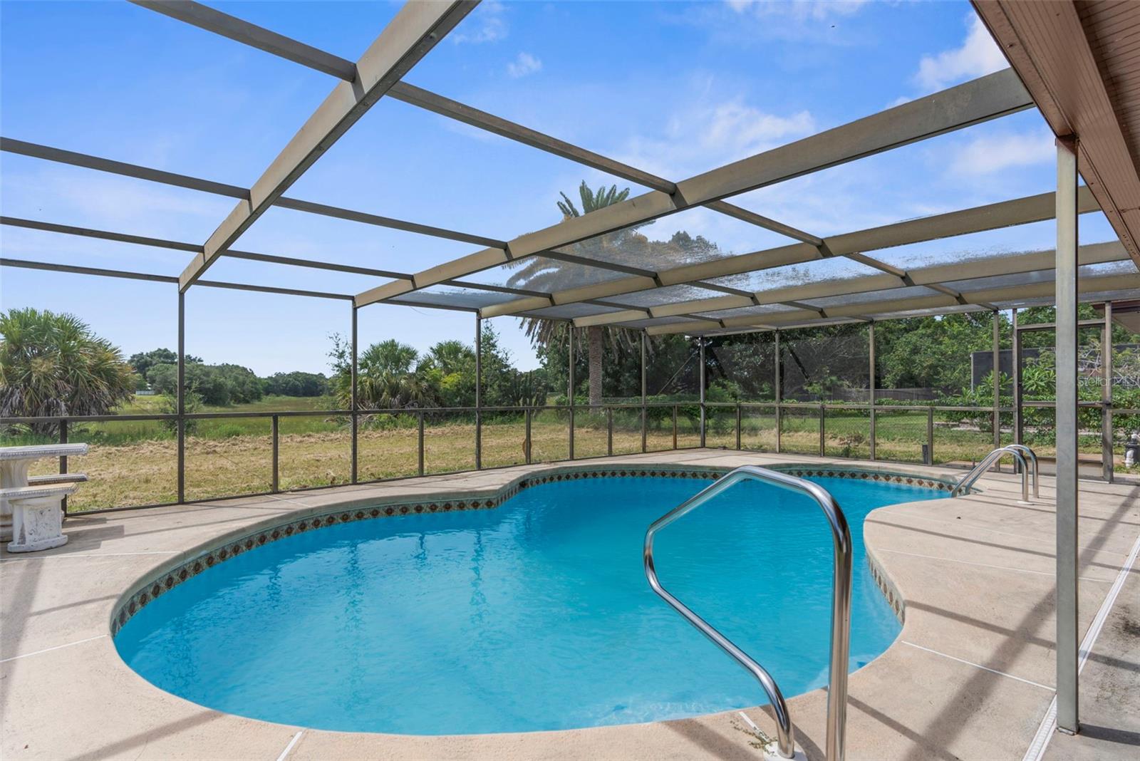 Grand pool and deck area to catch sunsets.