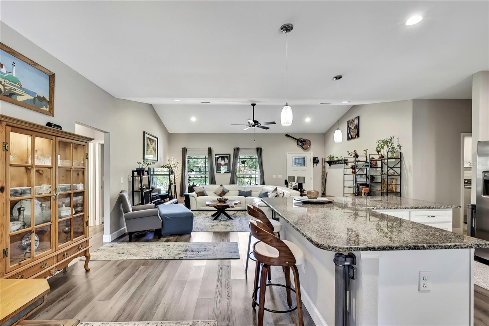 reverse view from dining area