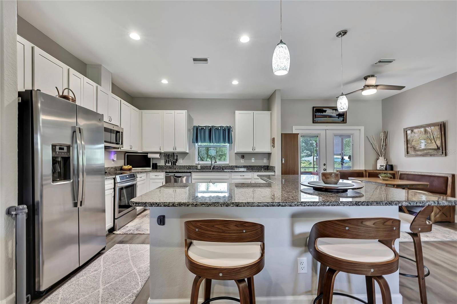reverse view of kitchen