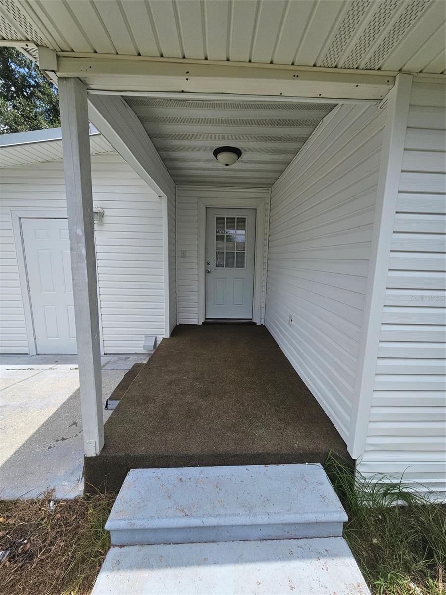 Rear porch
