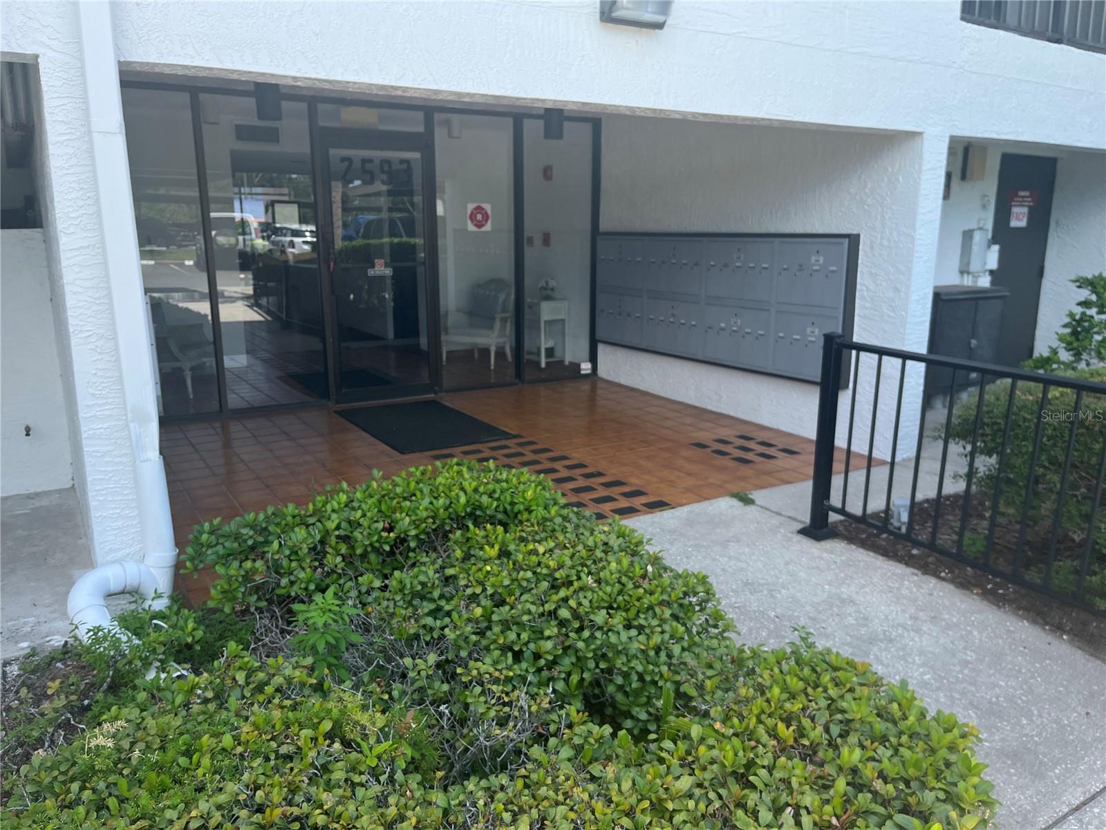 Mailboxes & One of Two Secured Entrances
