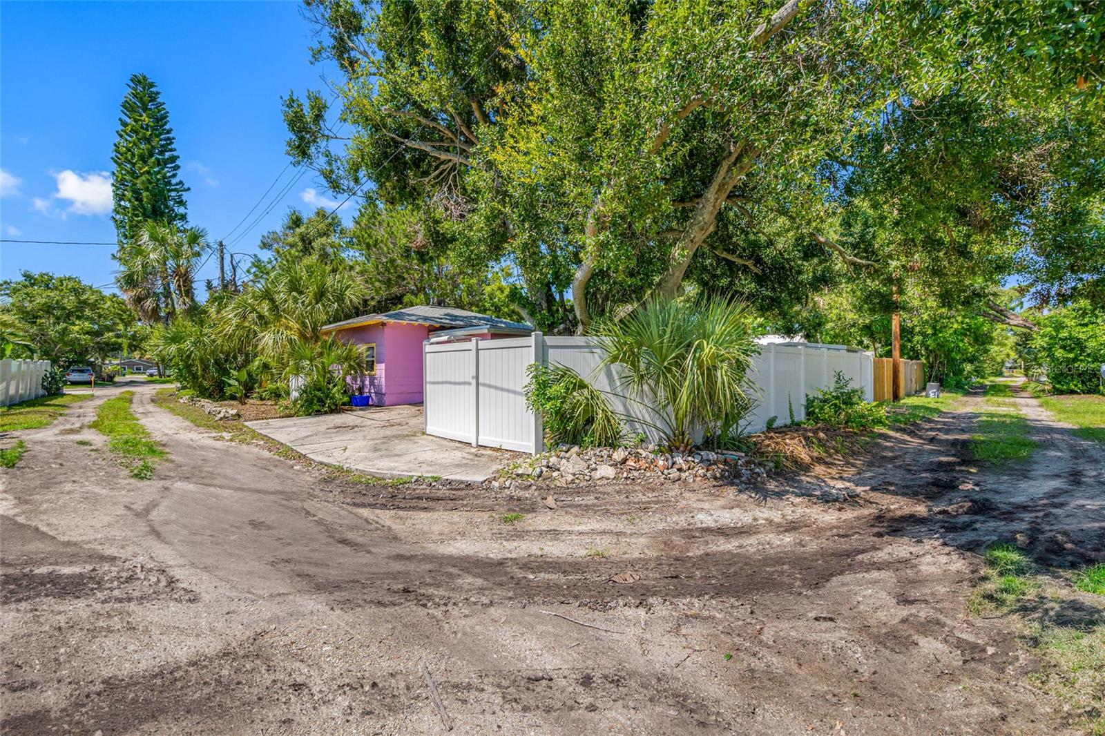 Alley access in the back of the home