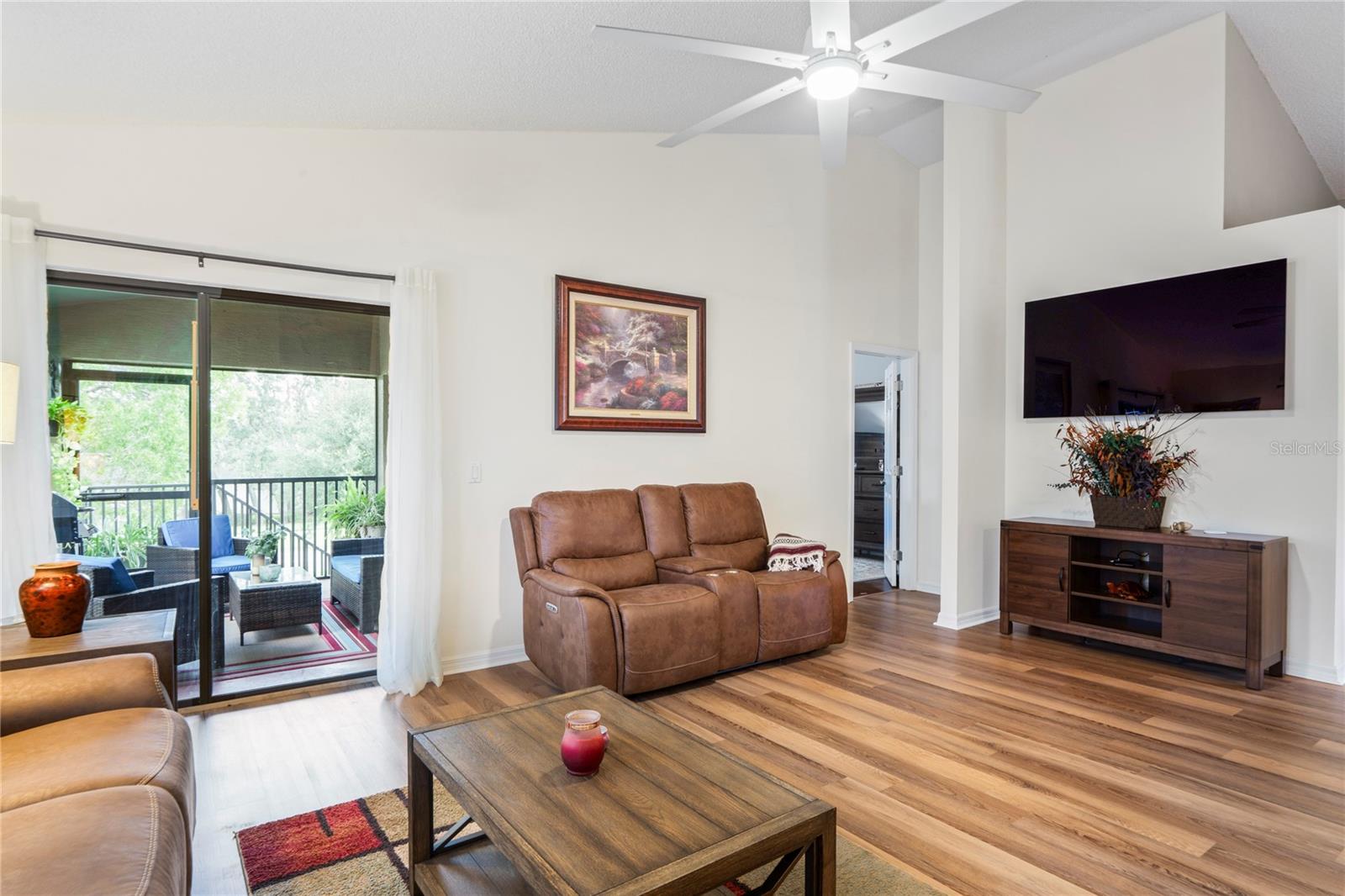 Sliders to Lanai from Living Area