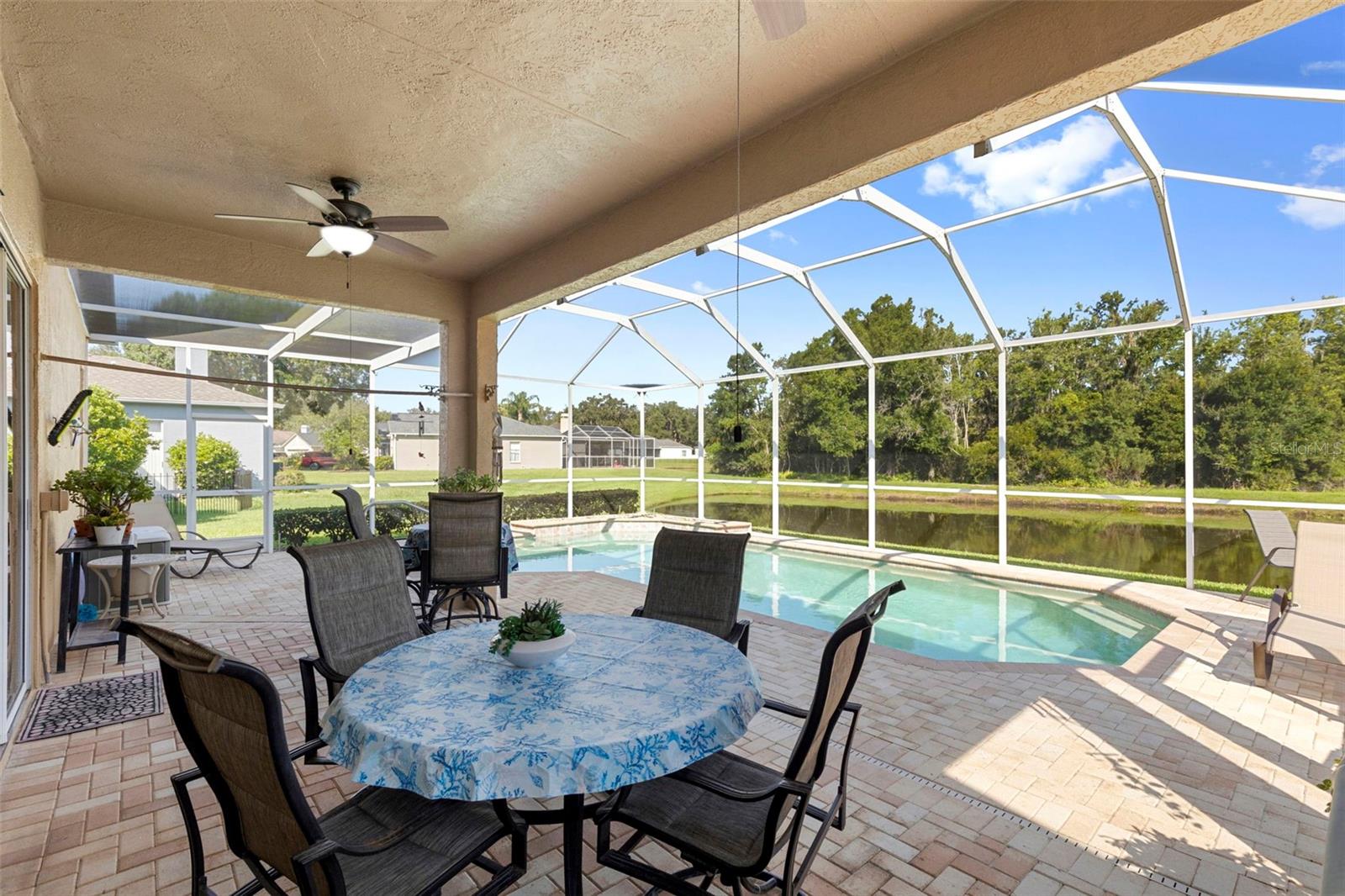 Pool and view of the pond