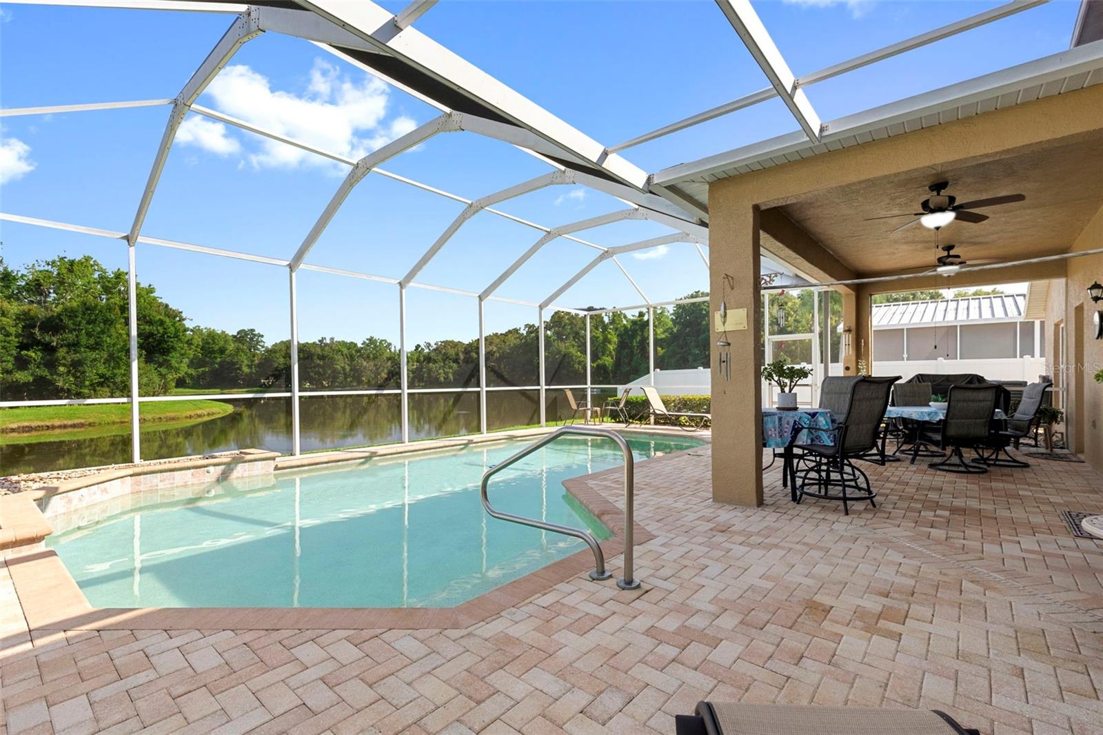 Pool and view of the pond