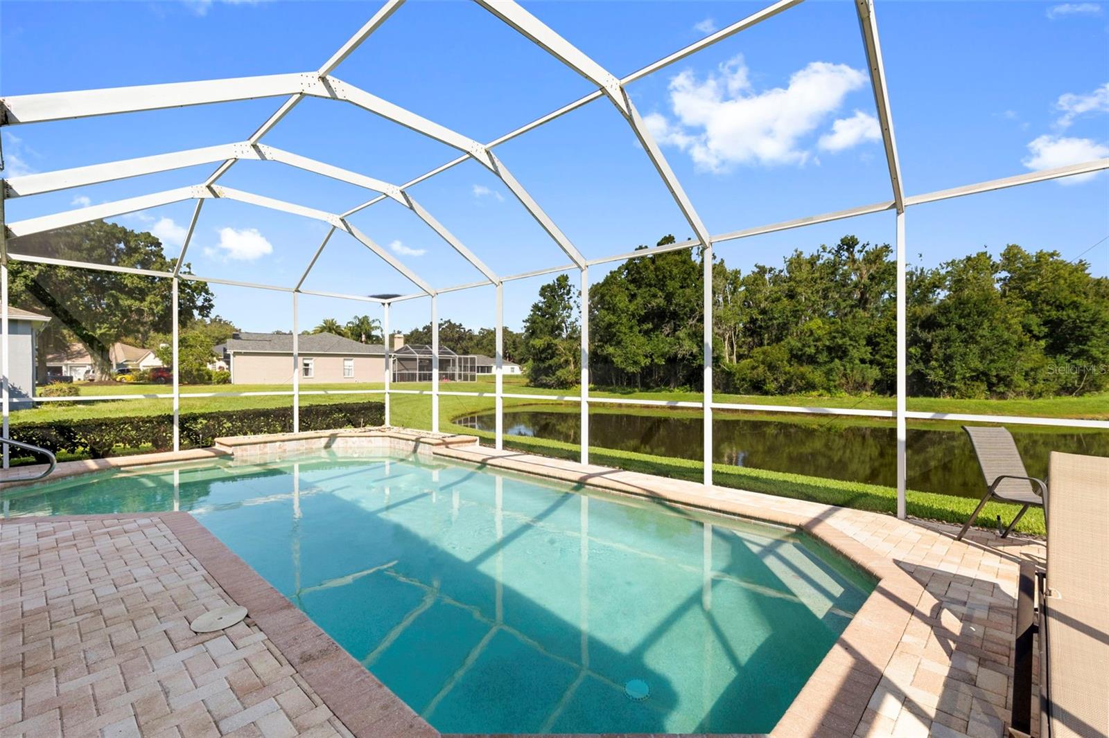 Pool and view of the pond