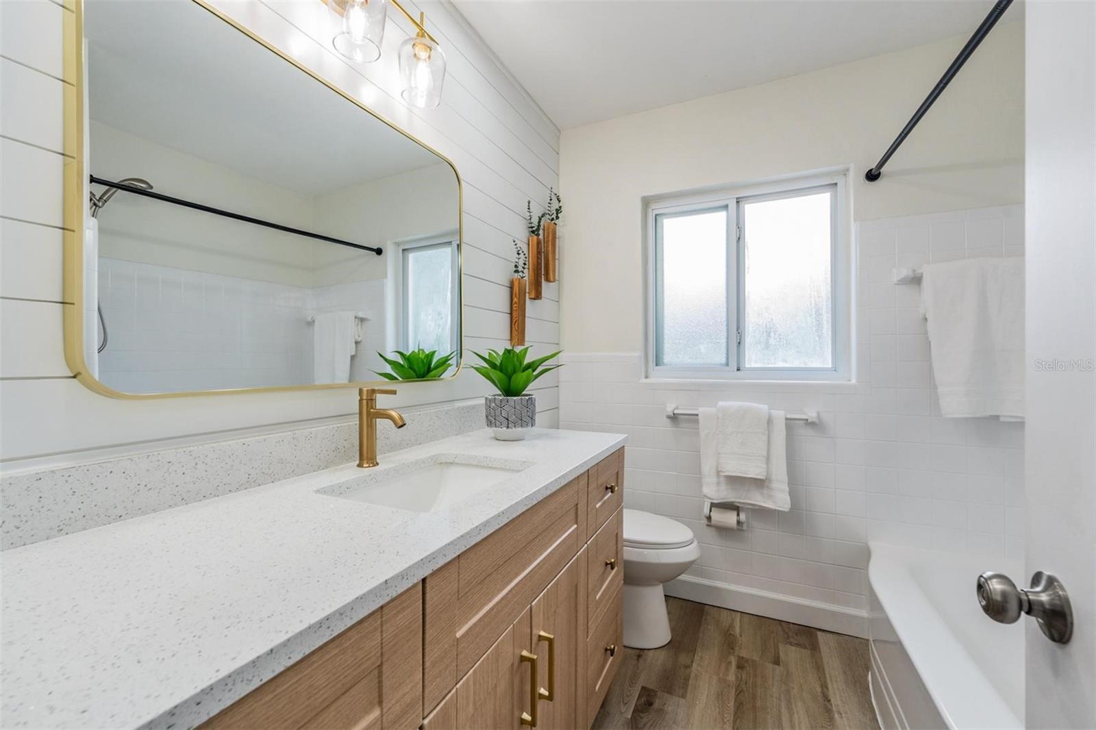 Full Bathroom with Gorgeous Quartz