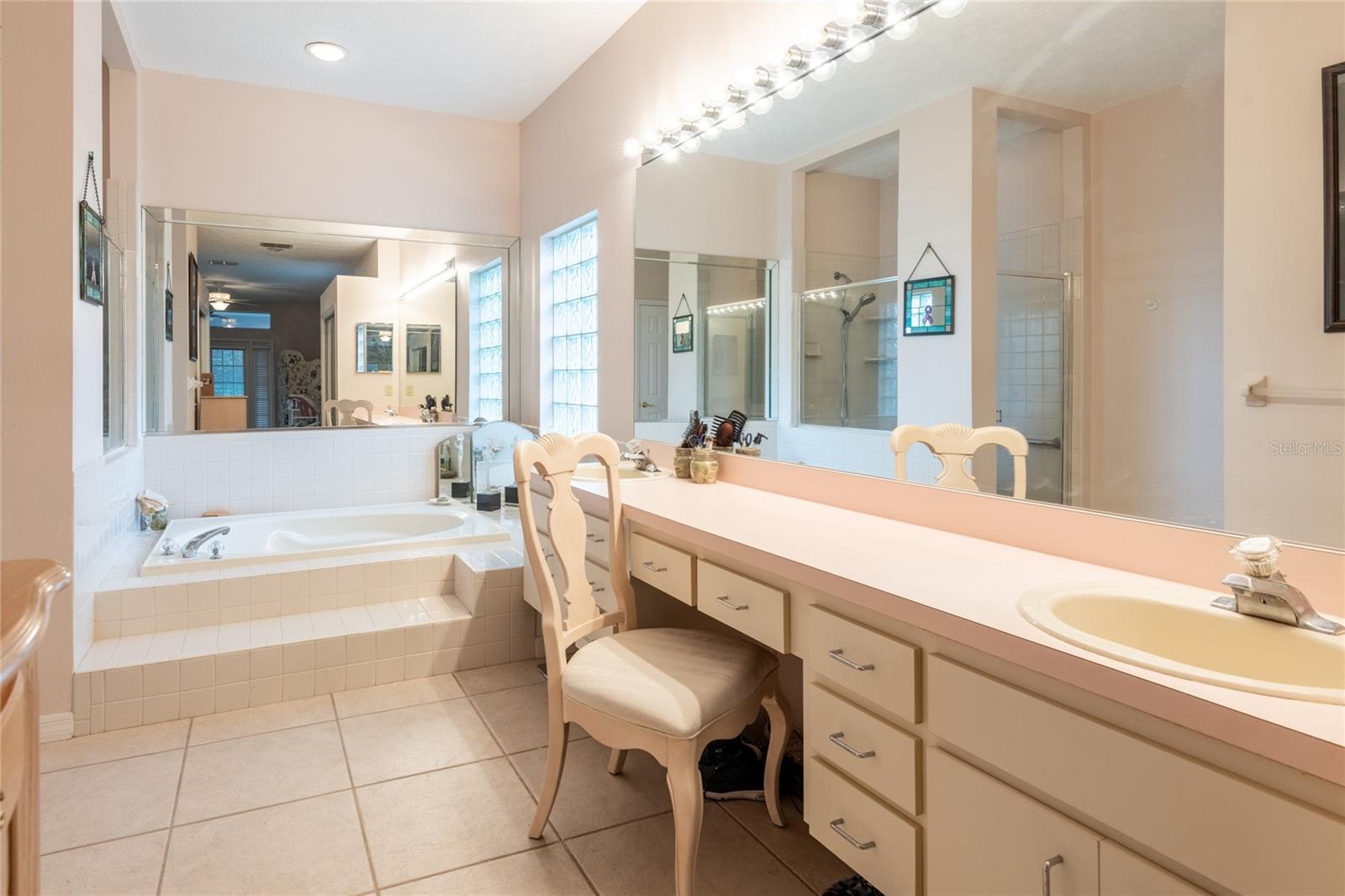 Double sinks in master bath