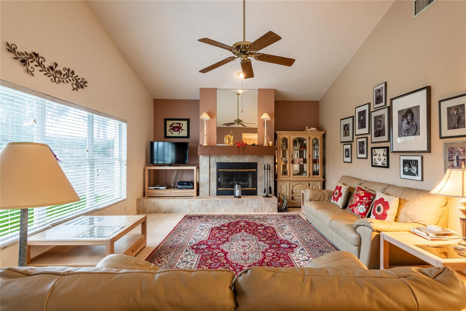 Fireplace in family room