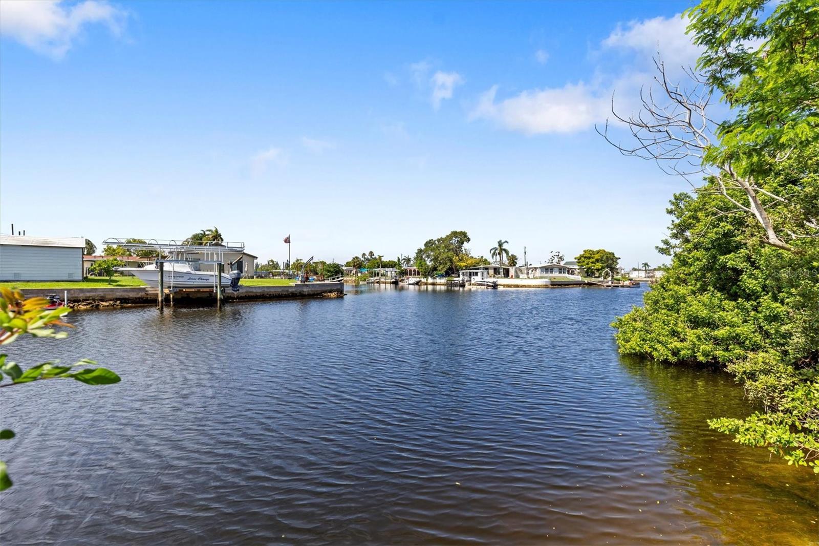 From the home view, there is a water way intersection which provides you with alot of wide, clear water & views.