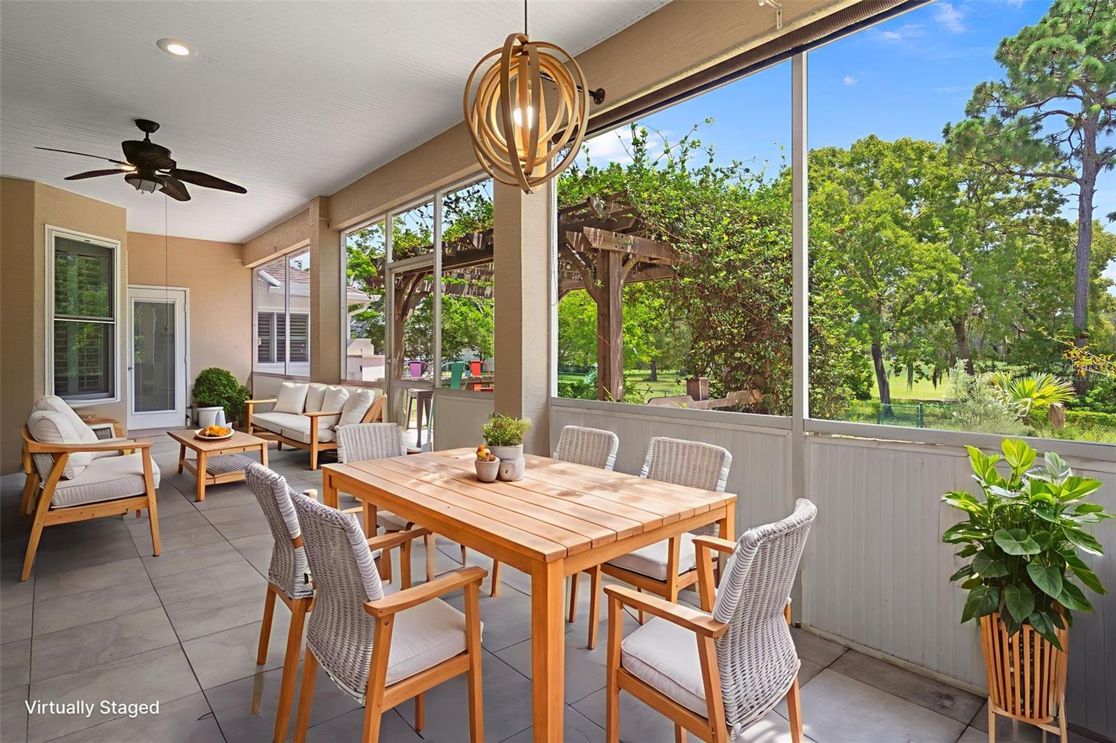 Virtually staged back porch!