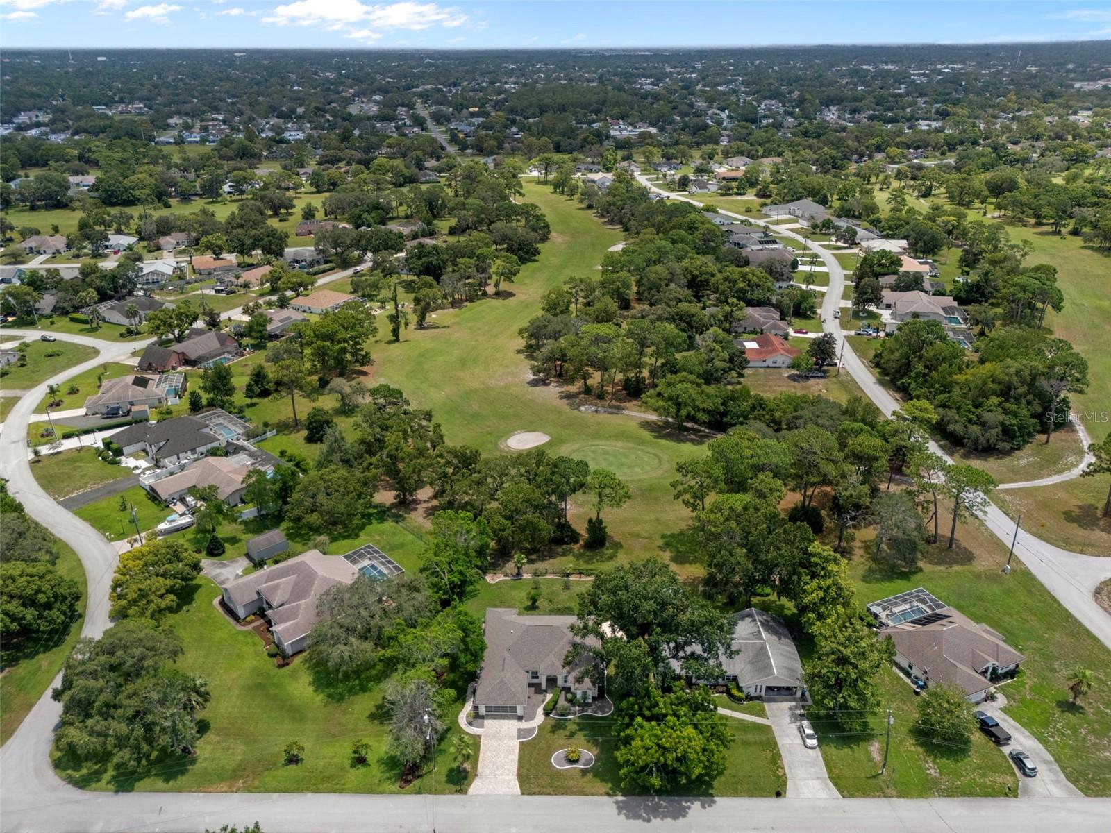 Aerial view of the neighborhood.