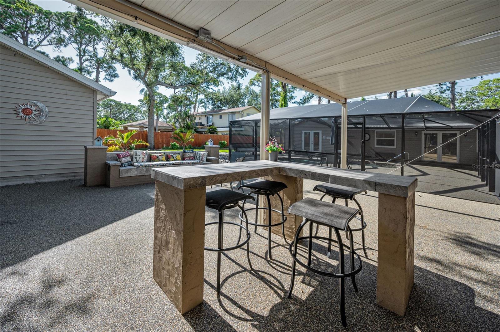 Outdoor seating area