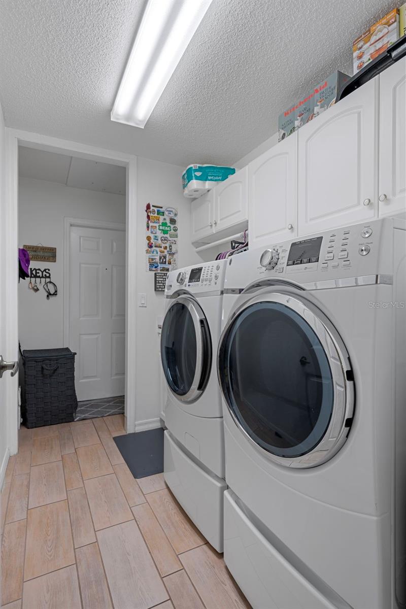 Two year old Front load washer and dryer come with this home!
