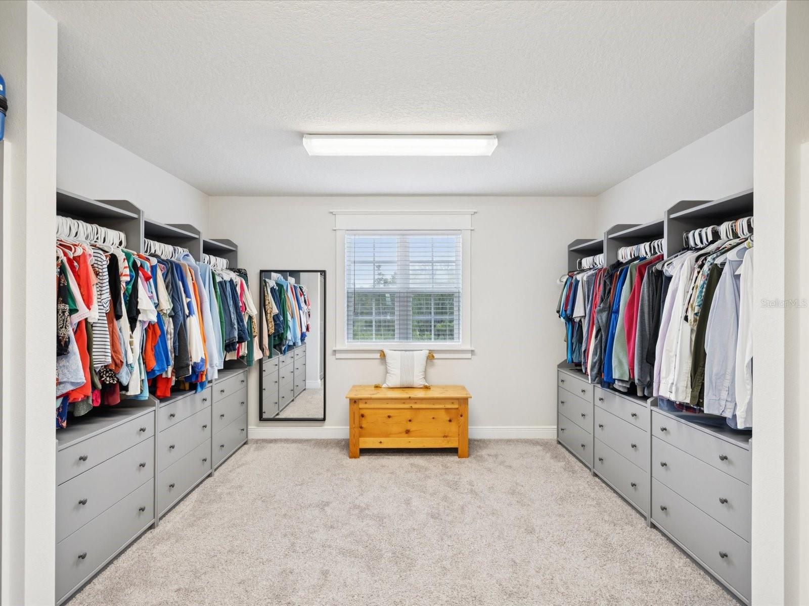 Custom designed walk in closets