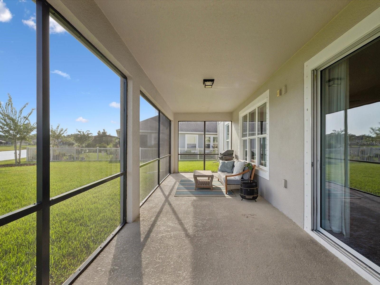 Screened in lanai