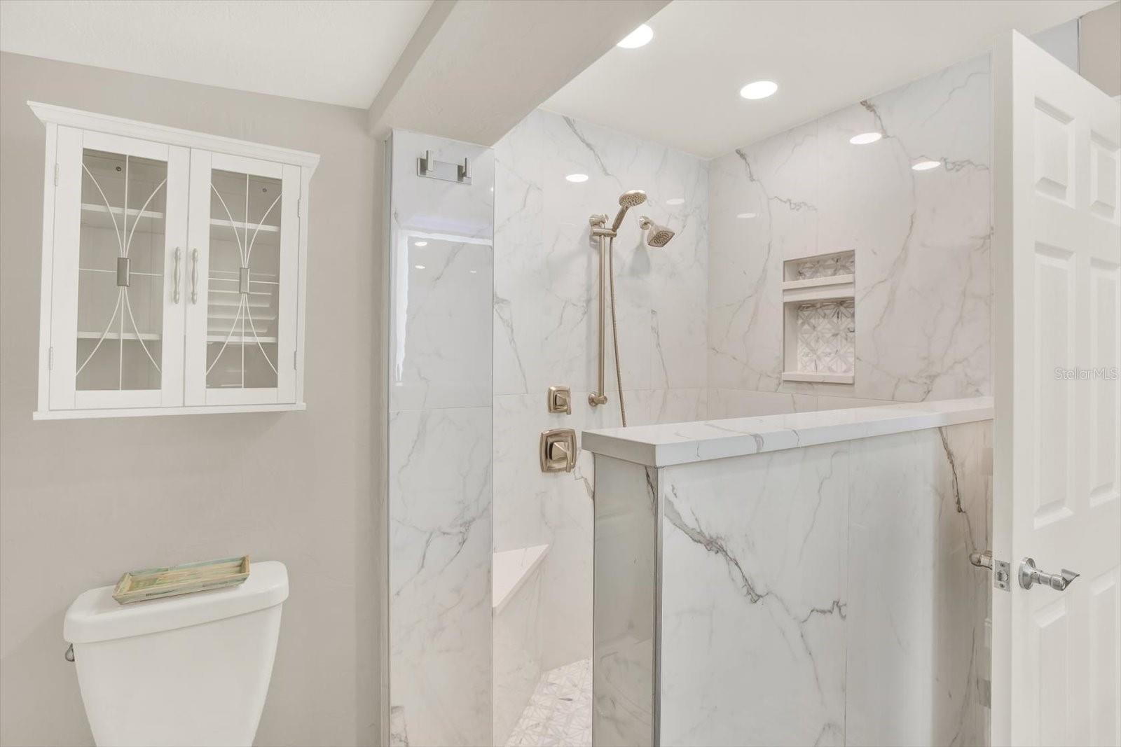Guest Shower is LUX resort style.