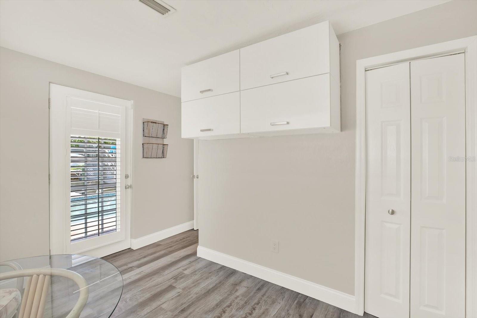 3rd guest bedroom would also be ideal for an office.   Access the pool from this room !