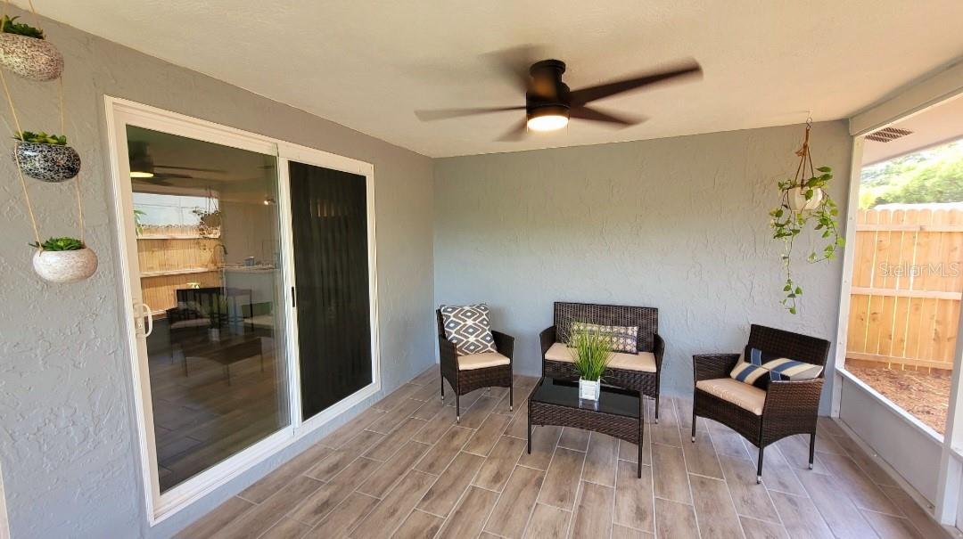 Screened in back porch