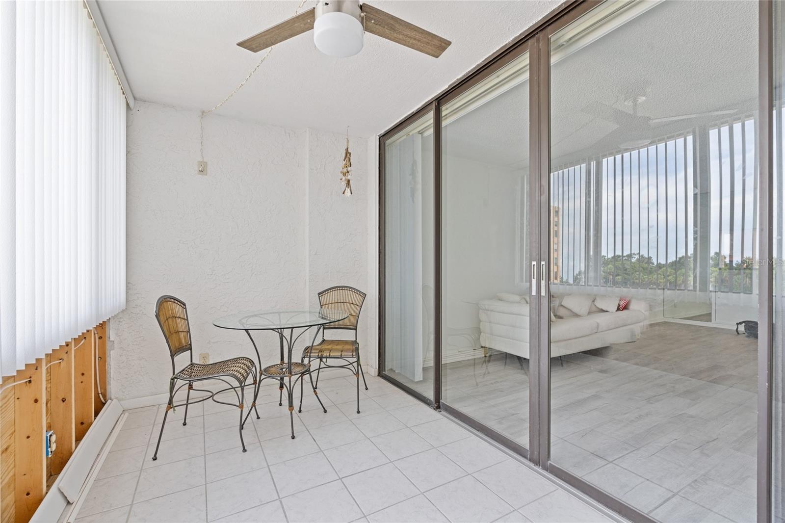 Balcony can serve as a multi-purpose room.