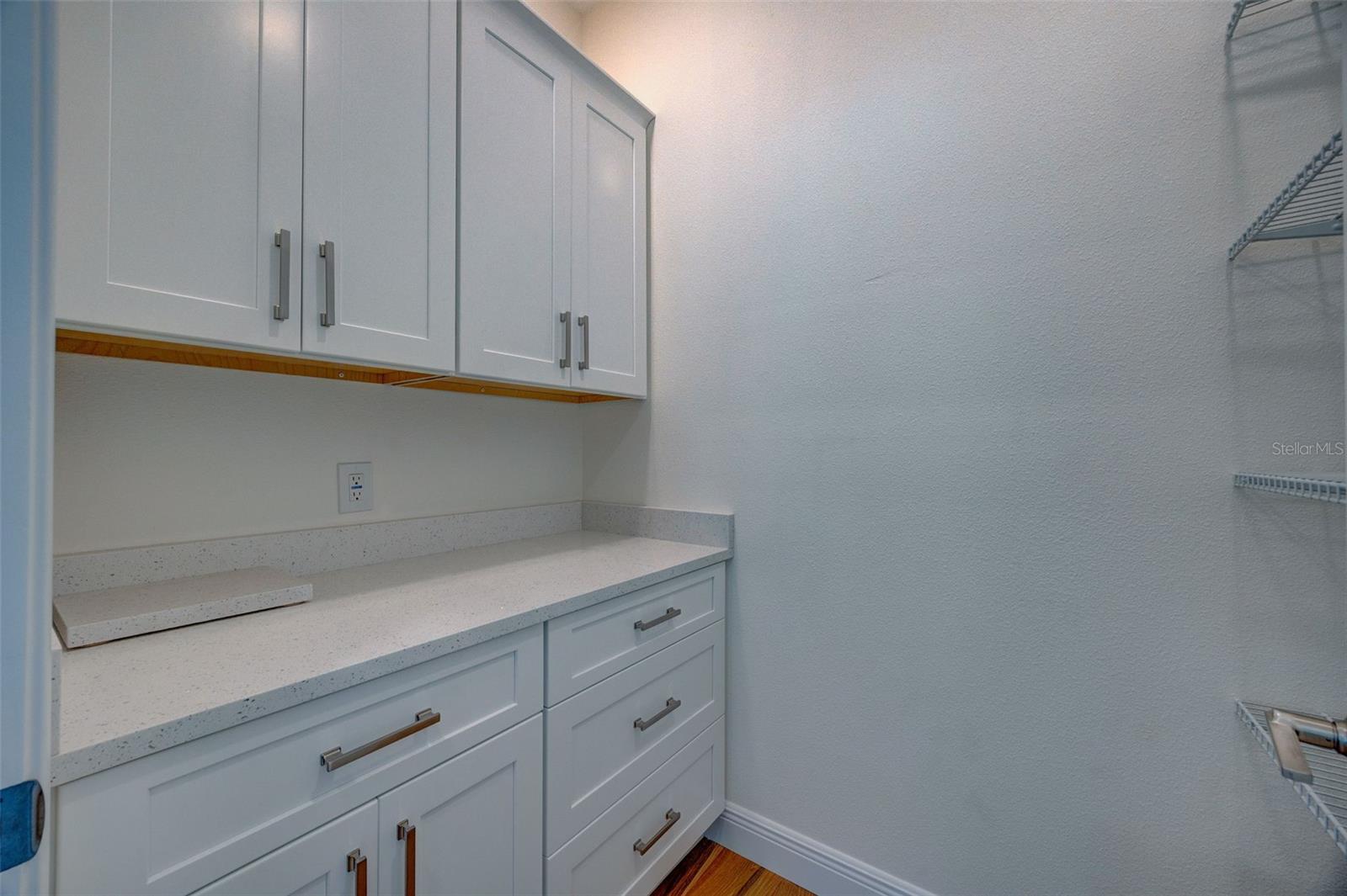 Great spot for a microwave or coffee maker