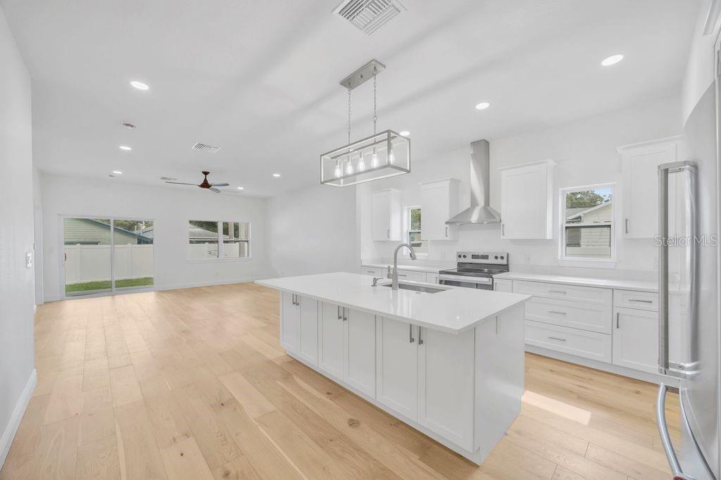 Kitchen and living room