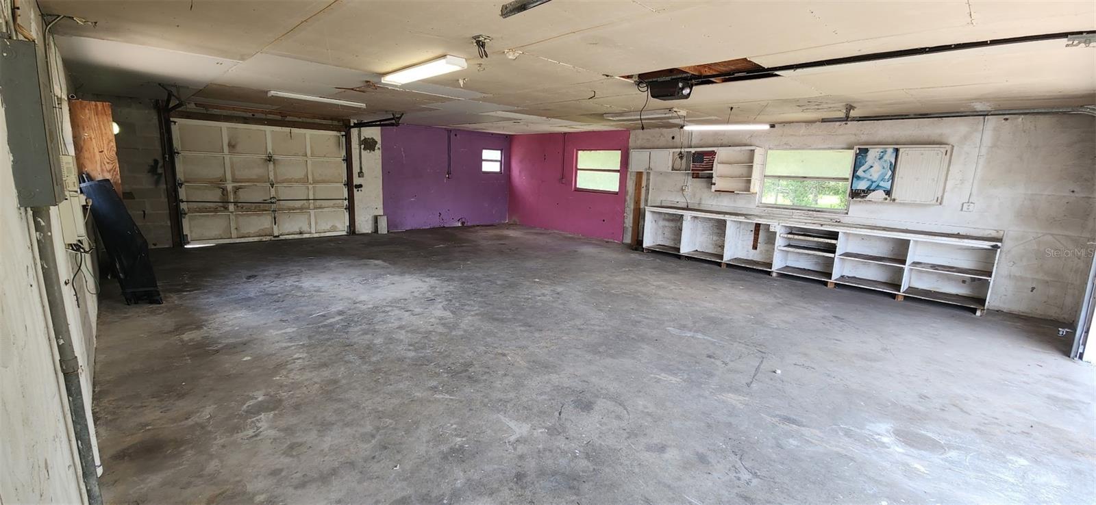 Inside Garage from Front to Back 2nd 1 Car door