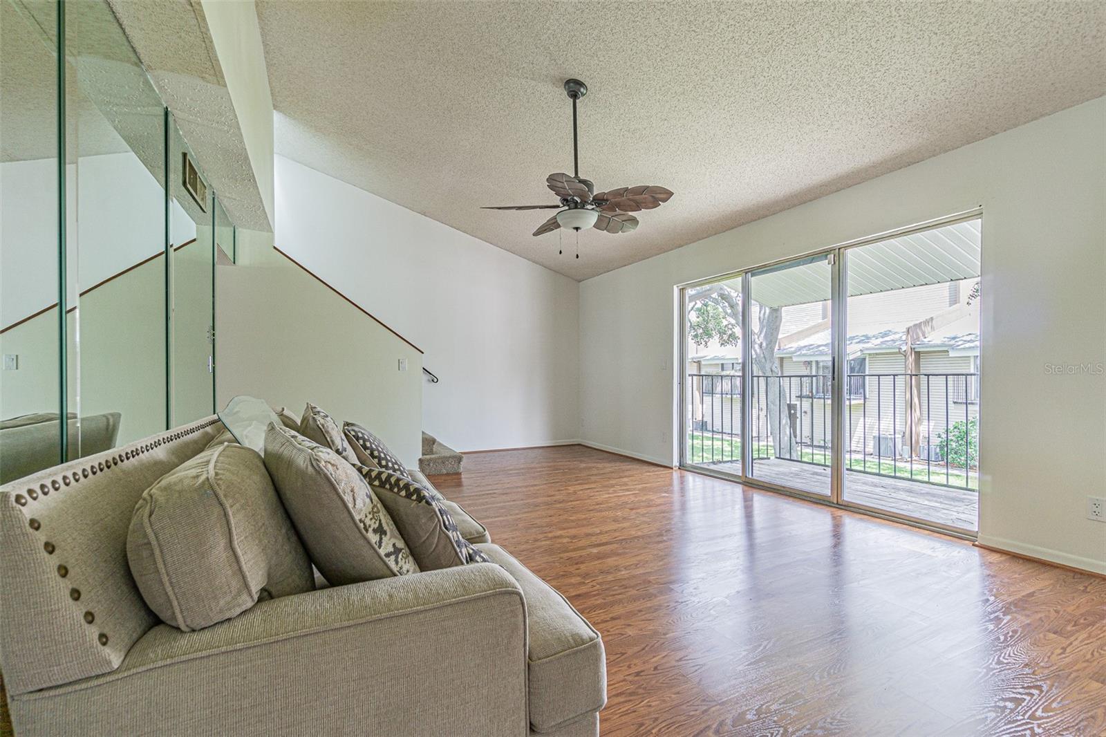 Great Room with Sliders to Balcony.