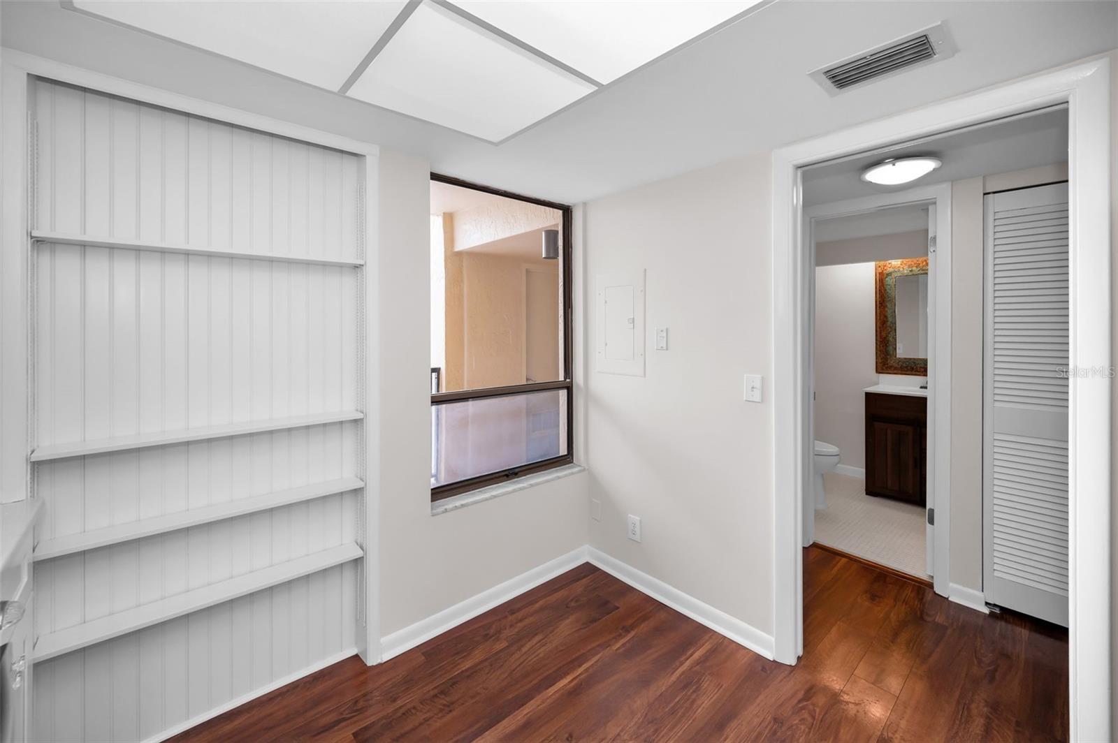 Built in storage or curio rack.