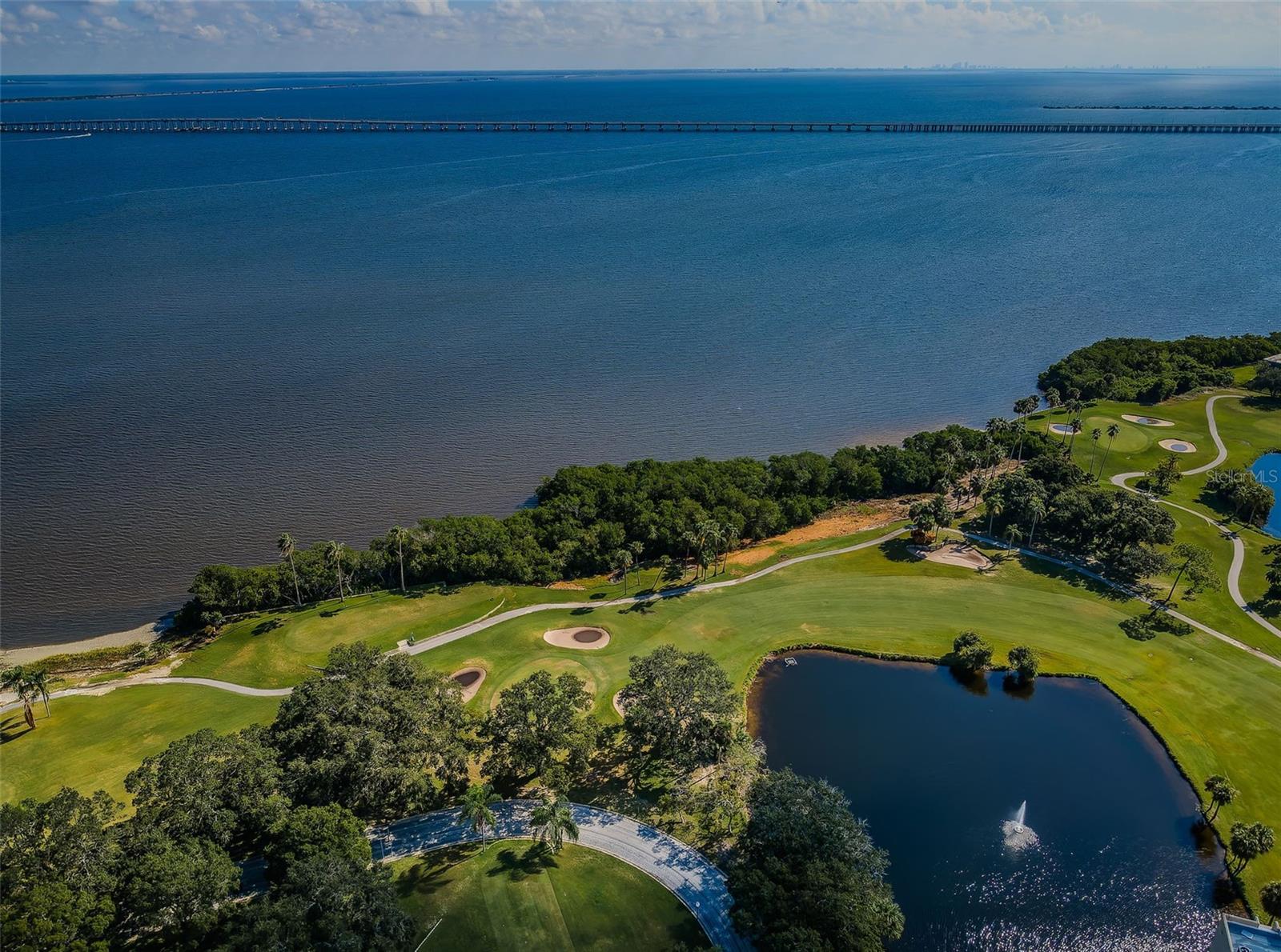 The Open Tampa Bay directly behind you!  Fabulous views!