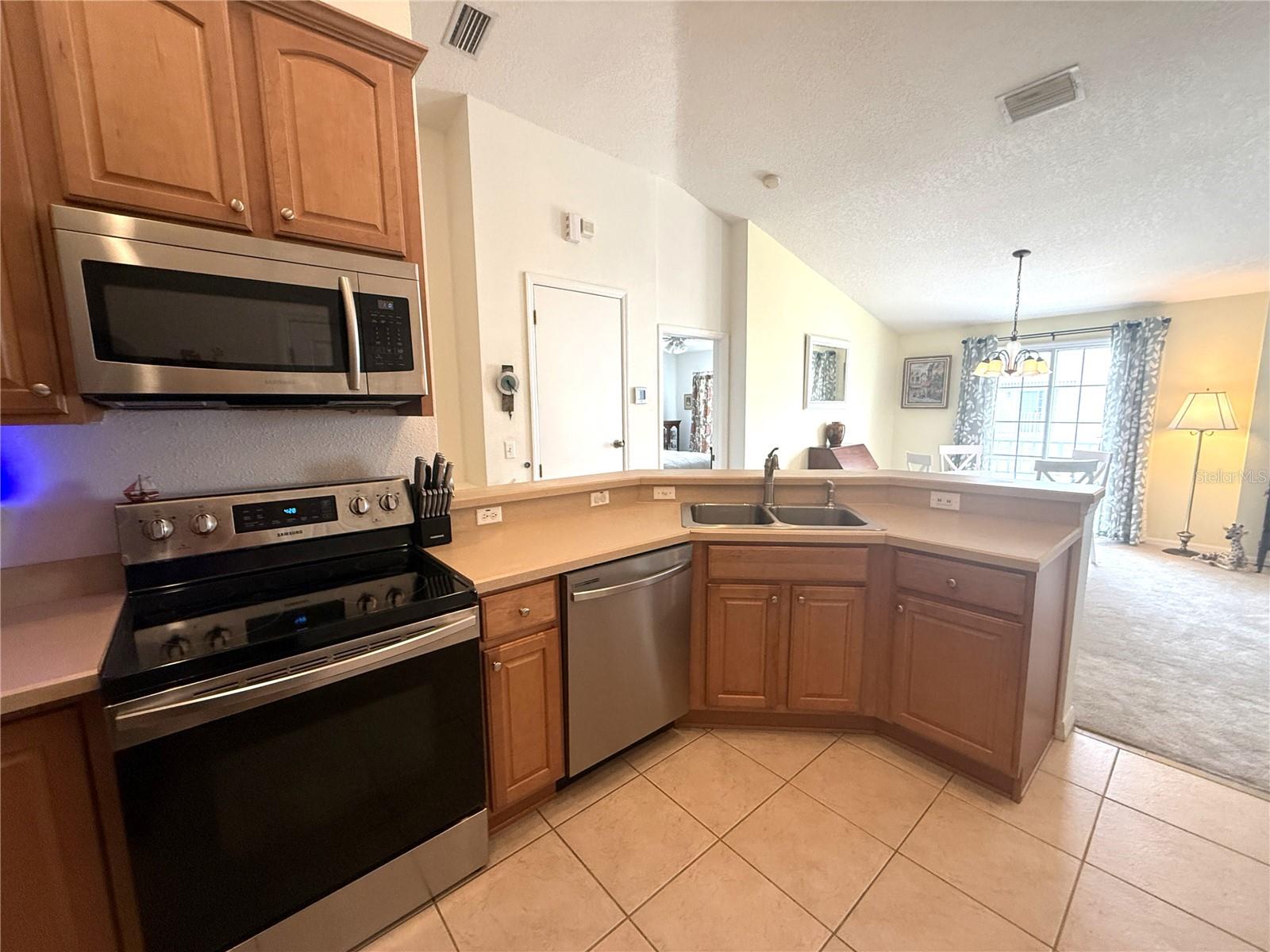 kitchen view to dining room