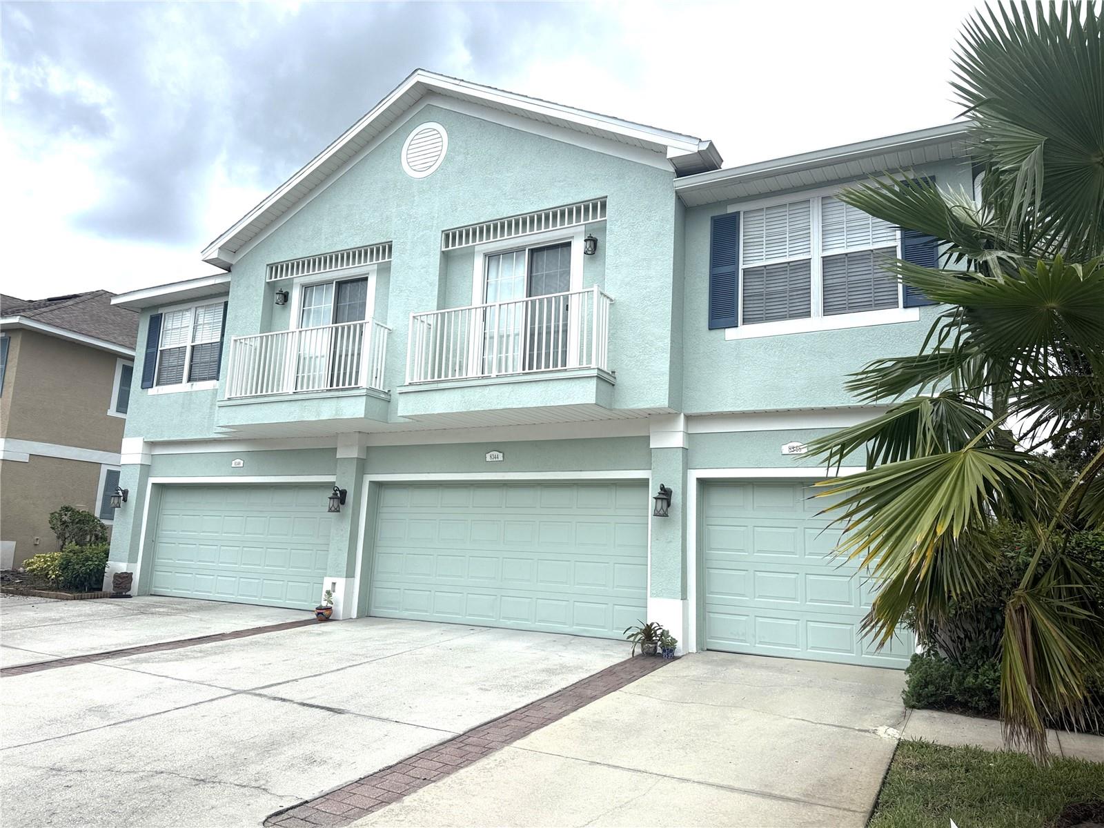 8346 Shallow Creek Ct New Port Richey.  2 bed/2 bath townhome, all located on the second floor with a one car garage below.