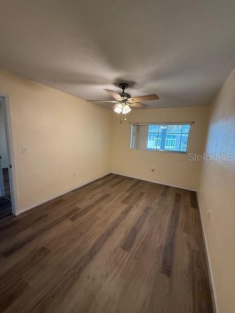 Primary bedroom from walk-in closet