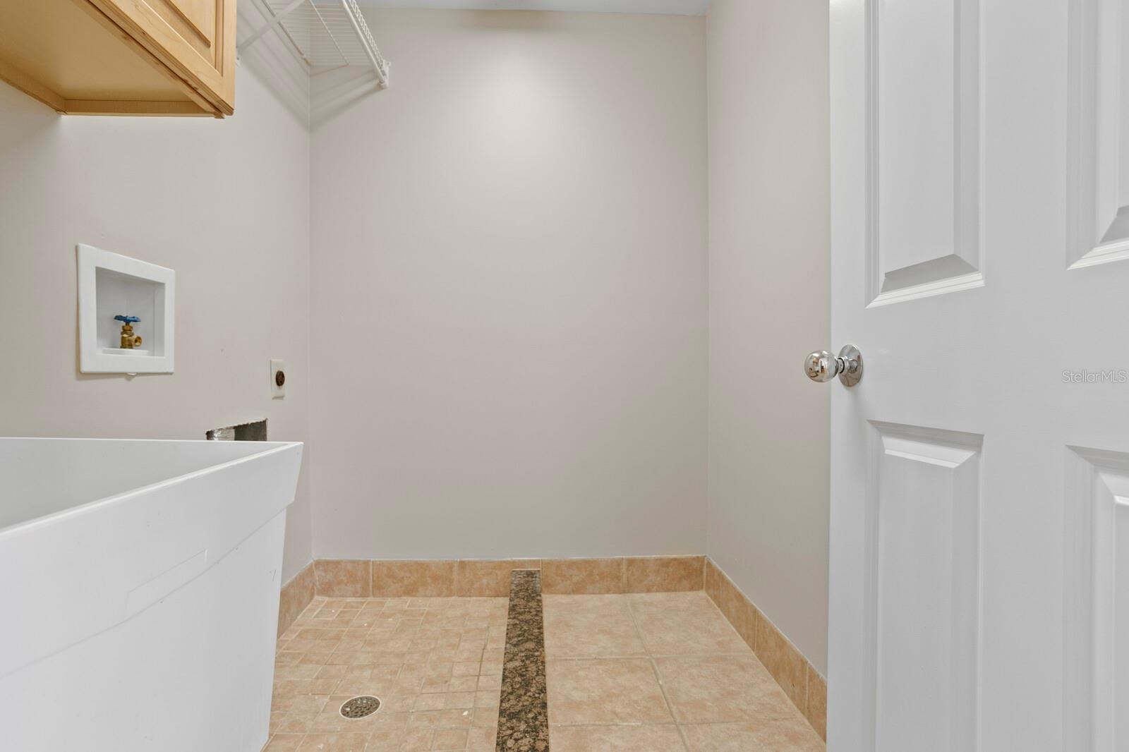 2nd floor laundry room with utility sink