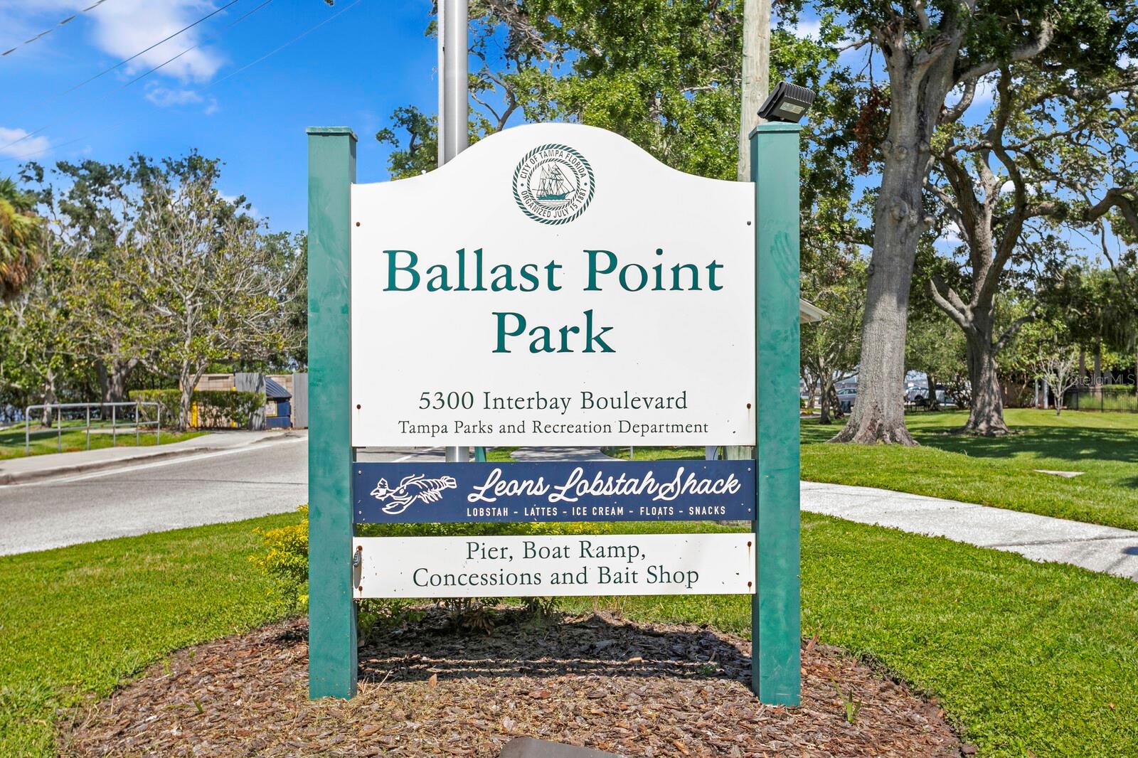1 block away from Ballast Point Park