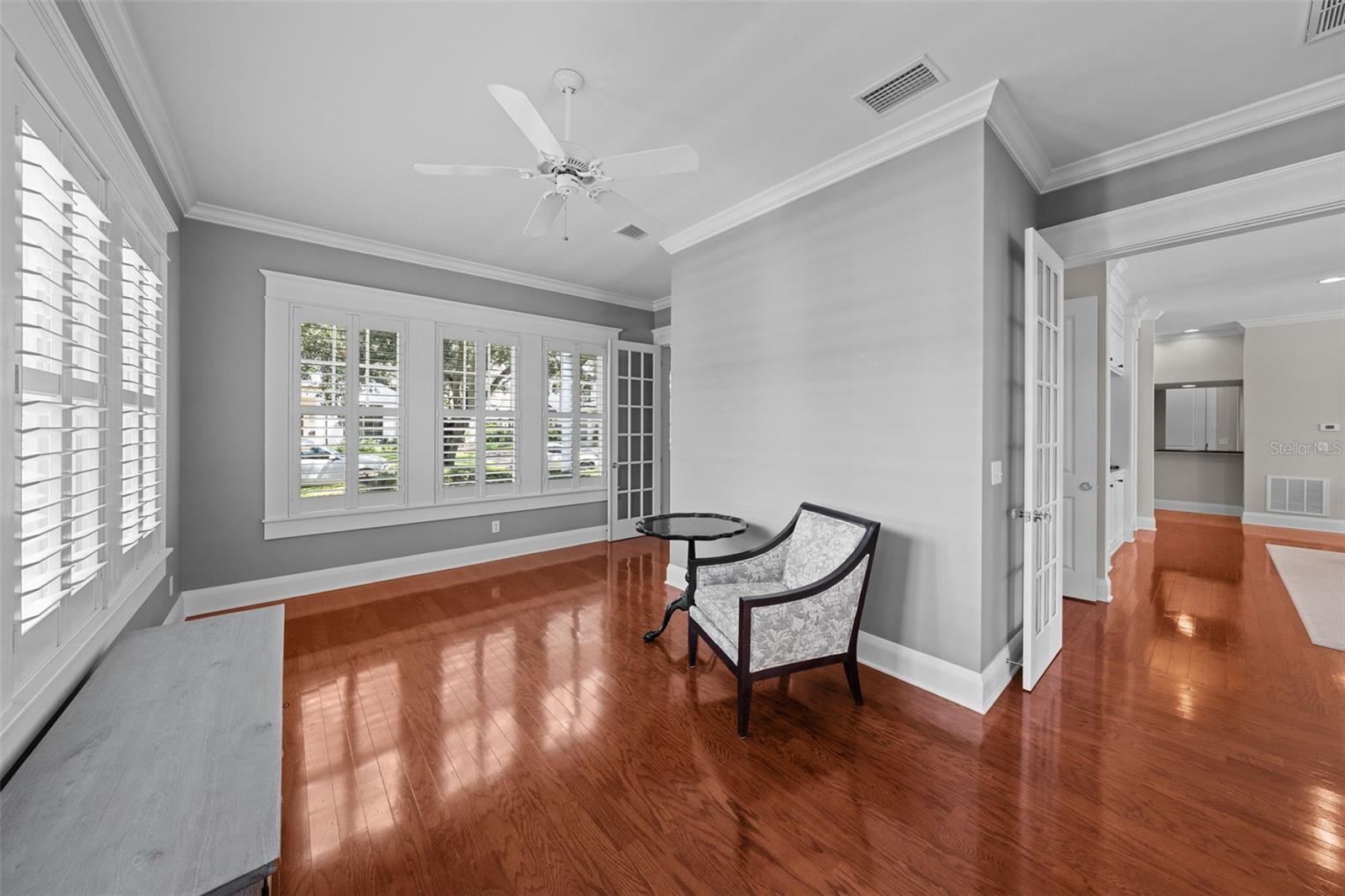 The sunroom is perfect for an extra play space
