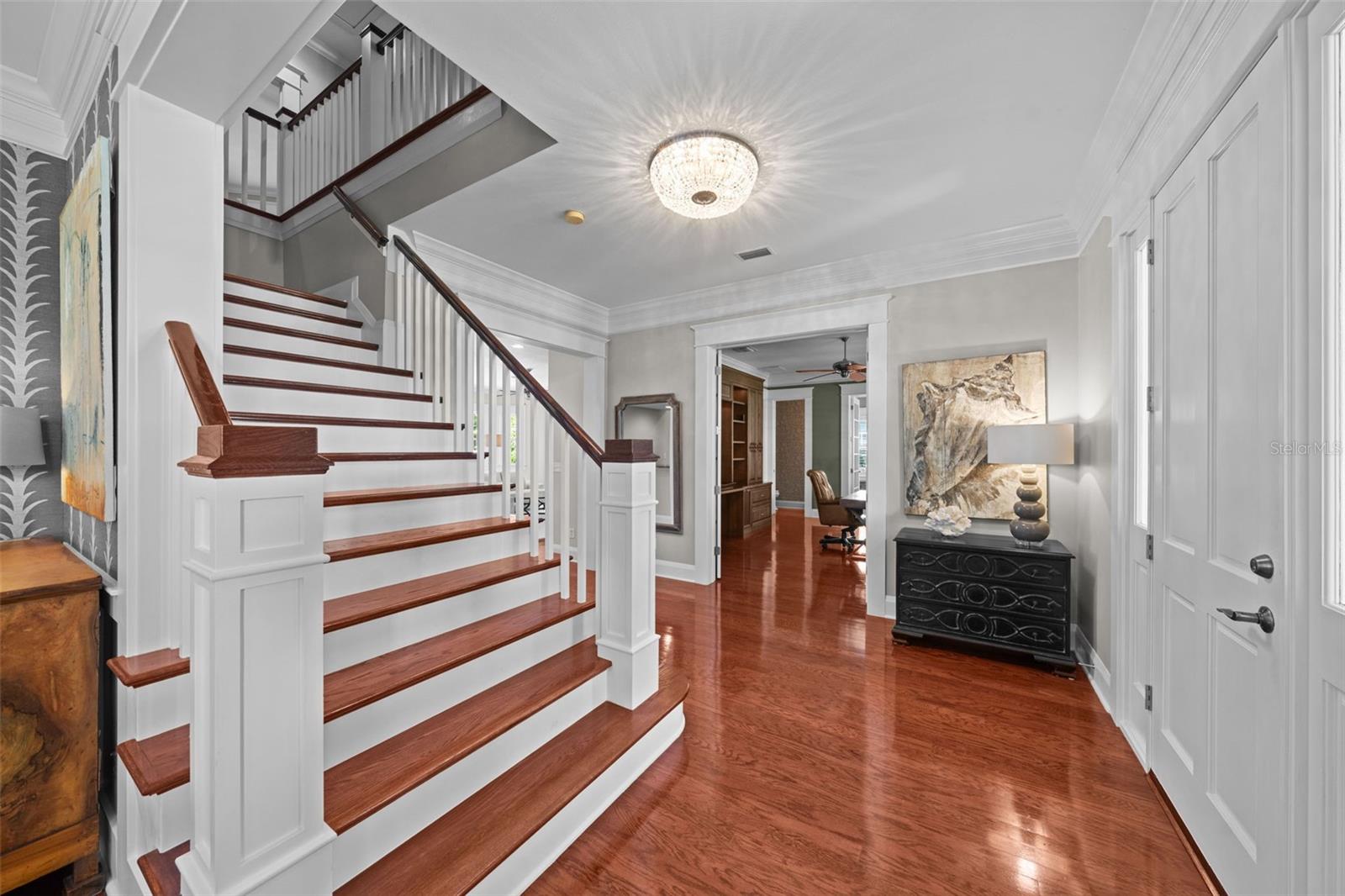 Upstairs find 5 bedrooms, laundry and bonus rooms
