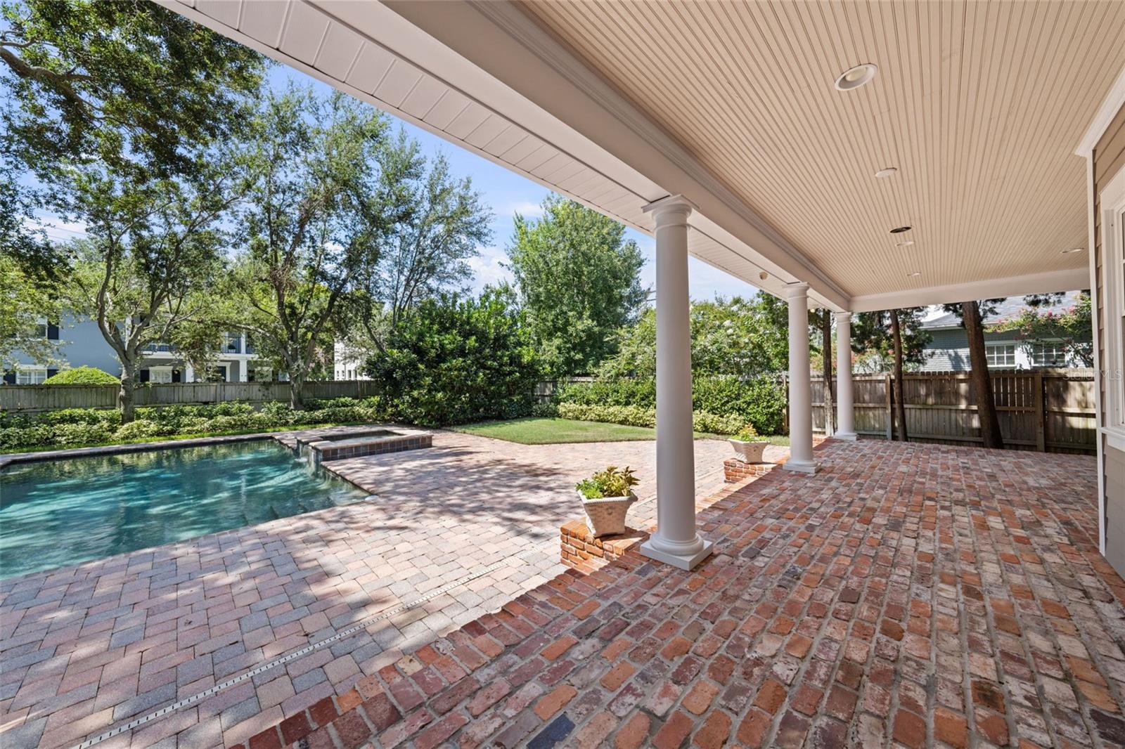 Relax on the covered porch...