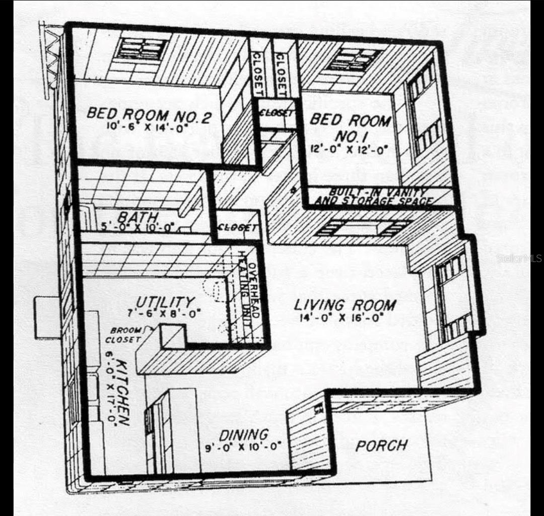 The original 1950 floorplan